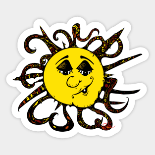 Hippie Sun Sticker